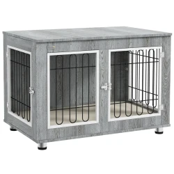 Stylish Dog Crate Table with Soft Cushion