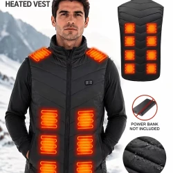 Men Heated Vest with 17 Zone Temperature Control