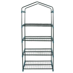Portable 4 Tier Mini Greenhouse with Reinforced Cover