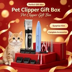 Electric Pet Grooming Clipper and Trimmer Set