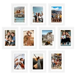 5x7 Picture Frame Set for Wall and Tabletop