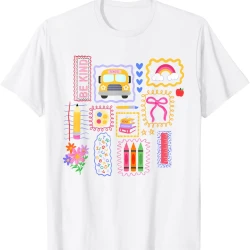 Colorful Doodle Back To School Teacher T Shirt