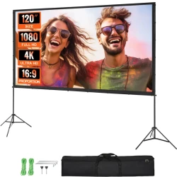 Portable Projector Screen with Stand 4K HD