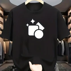 Men's Abstract Geometric Camera Sparkle T-Shirt