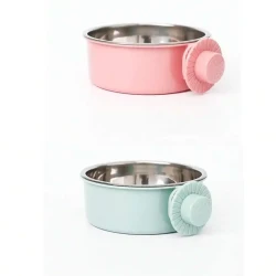 Detachable Stainless Steel Hanging Dog Bowl