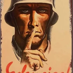 WW2 German Soldier Vintage Metal Tin Sign Art