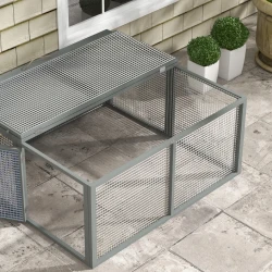 Folding Wooden Rabbit Hutch with Openable Top
