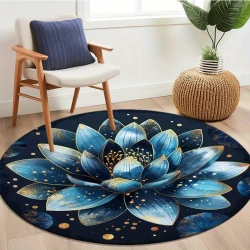Lotus Flower Round Decorative Mat for Home