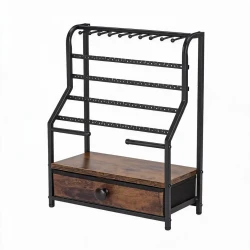 Multifunctional Jewelry Organizer Stand with Hooks and Rods