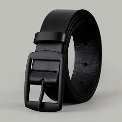 Luxury PU Leather Men Belt with Metal Buckle