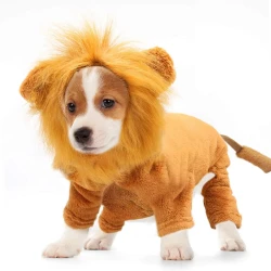 Realistic Dog Lion Costume for Pets Halloween Party