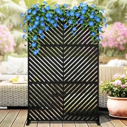Heavy Duty Outdoor Privacy Screen Metal Garden Fence