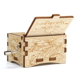 You Are My Sunshine Vintage Wooden Music Box