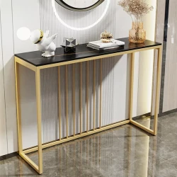 Luvodi Modern Minimalistic Console Table with Metal Legs