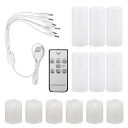 Rechargeable Flameless LED Candles with Timer Remote
