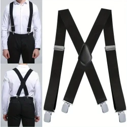 Heavy Duty Adjustable Suspenders for Big and Tall Men