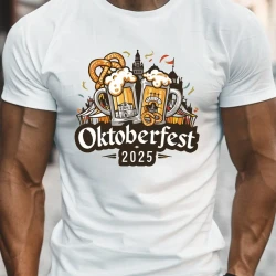 Oktoberfest 2025 Beer Mug Graphic Tee for Men