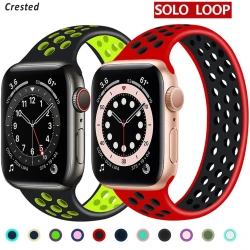 Breathable Elastic Silicone Solo Loop Apple Watch Band