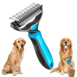 2 in 1 Pet Dematting Comb Grooming Brush for Dogs Cats