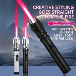 Windproof Butane Torch Lighter with Adjustable Flame