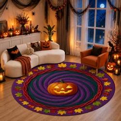 Spiral Design Plush Velvet Round Mat for All Occasions