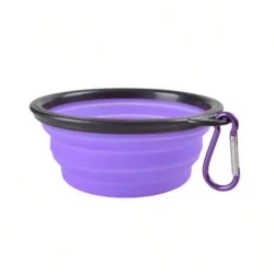 Collapsible Silicone Pet Bowl with Carabiner Clip
