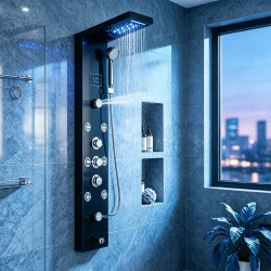 Luxury Shower Panel Tower System with LCD Display