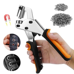 Metal Eyelet Grommet Kit with Eyelet Press Pliers