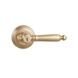 Zinc Alloy Door Lever and Key Set for Bedroom
