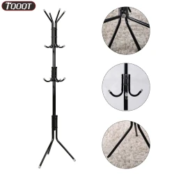Freestanding Metal Coat Rack with 12 Hooks