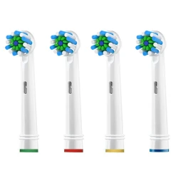 4 Pack EB50 Cross Action Brush Heads for Oral B