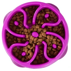 Purple Slow Feeder Bowl for Small Medium Dogs