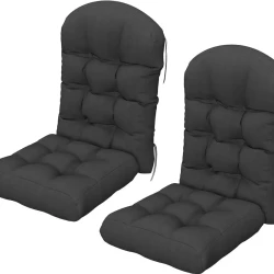Water-Resistant Adirondack Chair Cushion Set Grey