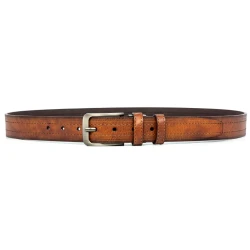 Luxury Leather Cowhide Men's Belt with Metal Buckle