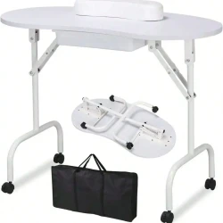 Portable Foldable Manicure Table Nail Desk Workstation
