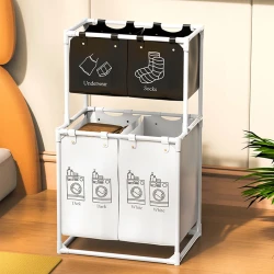 Foldable Laundry Hamper with 4 Sorter Bags