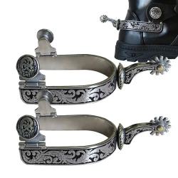 Premium Stainless Steel Cowboy Boot Spurs for Riders