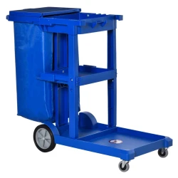 HOMCOM 3 Tier Housekeeping Cart with Wheels