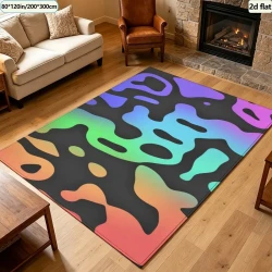 Iridescent Liquid Gradient Carpet for Stylish Home Decor