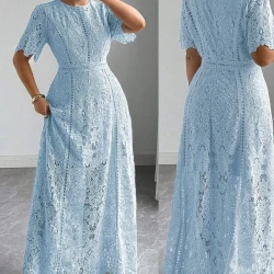 Elegant Plus Size Lace Dress for Formal Events