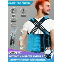 Adjustable Back Brace for Pain Relief and Support