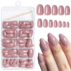 240 Pieces Almond Press On Nails Full Cover Set
