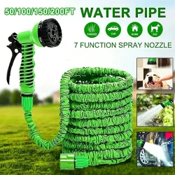 Expandable Magic Garden Hose with Water Gun Kit