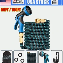 50ft 100ft Expandable Garden Hose with Nozzle