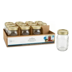 16 oz Glass Mason Jars with Lids 12 Pack