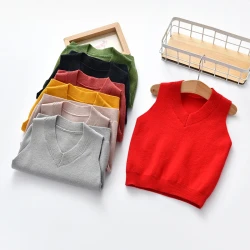 Knitted Sleeveless Vest for Kids Boys and Girls