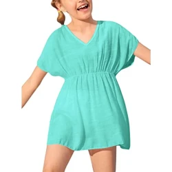 Cute Girls Swimwear Cover Up Tunic Dress