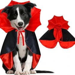 Vampire Dog Costume Cloak for Halloween Parties
