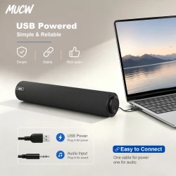 MUCW MU C05 Wired Desktop Soundbar Speaker